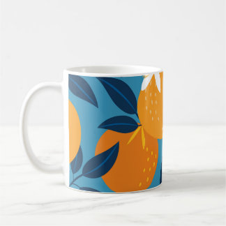 Mug Motif orange : texture transparente vintage