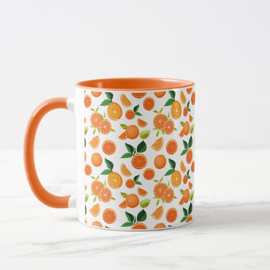 Mug Motif Oranges (Gauche)