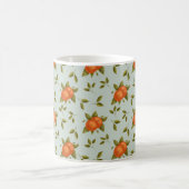 Mug Motif Oranges Envoûtantes sur Fond Turquoise Clair (Centre)