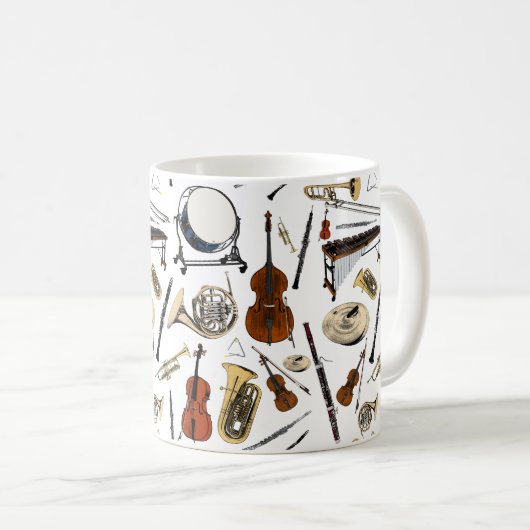 Mug Motif Orchestra Instruments (Devant droit)