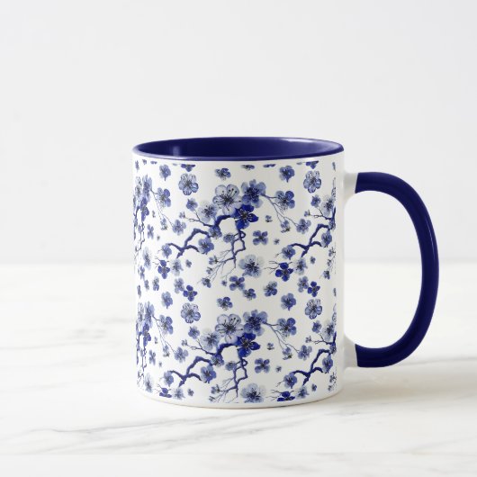 Mug Motif oriental de branche de Sakura (Droite)