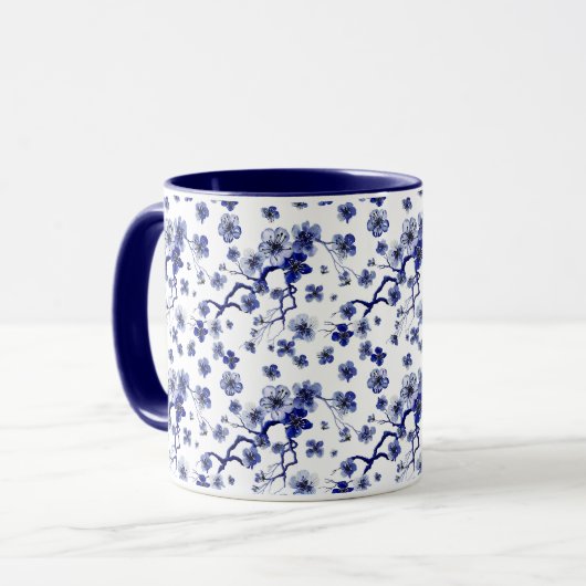 Mug Motif oriental de branche de Sakura (Devant gauche)