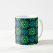 Mug Motif oriental vert fractal (Devant droit)