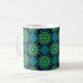 Mug Motif oriental vert fractal (Devant gauche)