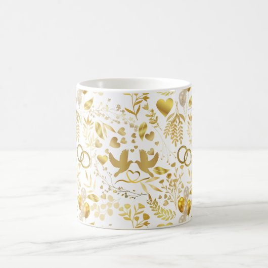 Mug motif ornementaux mariages en or 02 (Centre)
