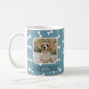 Mug Motif os de chien bleu ardoise Photo pour animaux