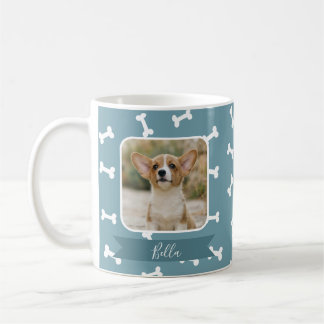 Mug Motif os de chien bleu ardoise Photo pour animaux