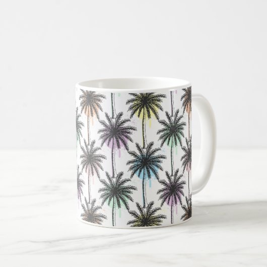 Mug Motif Paint Drop Palm Tree (Devant droit)