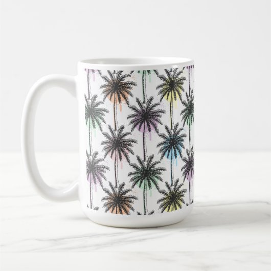 Mug Motif Paint Drop Palm Tree (Gauche)