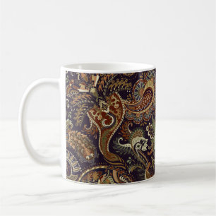 Mug Motif Paisley coloré. Papier peint ethnique vintag