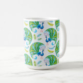 Mug Motif Paon et Plumes (Devant droit)