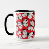 Mug Motif papillon de chou sur rouge (Gauche)