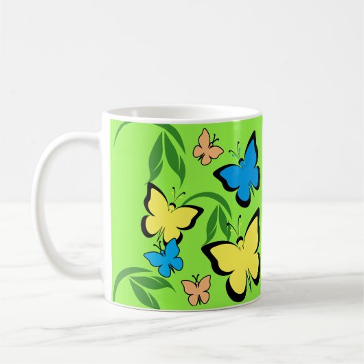 Mug Motif papillon de printemps (Gauche)
