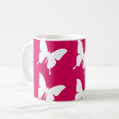 Mug Motif papillon monarque rose (Devant gauche)