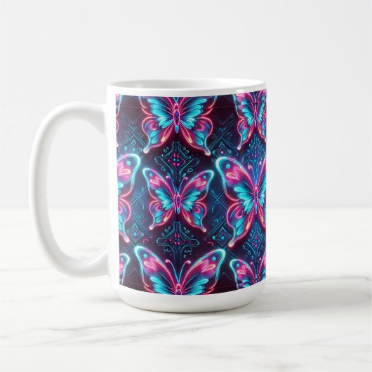 Mug Motif papillon néon (Gauche)