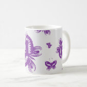 Mug Motif papillon pourpre (Devant droit)