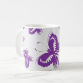 Mug Motif papillon pourpre (Devant gauche)