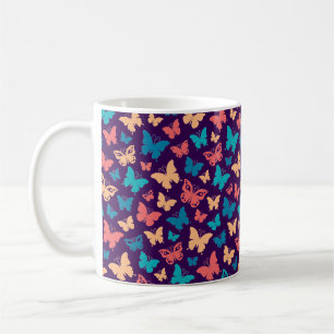 Mug Motif papillon rose simple