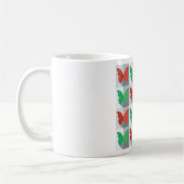Mug Motif papillon rouge et vert (Gauche)