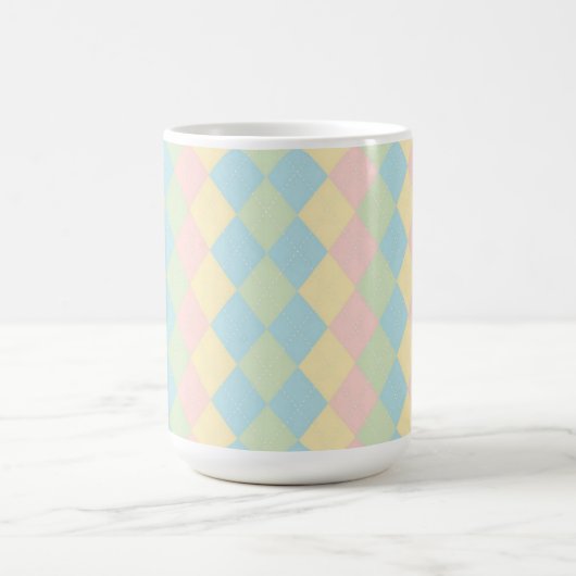 Mug Motif pastel de printemps argyle (Centre)