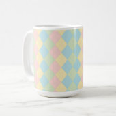 Mug Motif pastel de printemps argyle (Devant gauche)