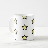 Mug Motif pastel jaune étoile (Devant gauche)