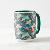 Mug Motif Pastel Tropical Leaf (Devant droit)