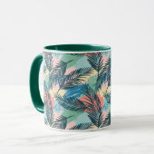Mug Motif Pastel Tropical Leaf (Devant gauche)