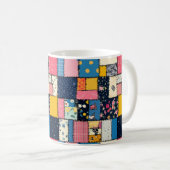 Mug Motif patchwork adorable, motif ludique (Devant droit)