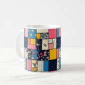 Mug Motif patchwork adorable, motif ludique (Devant gauche)