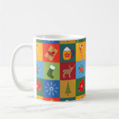Mug Motif patchwork de Noël (Gauche)