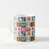Mug Motif Patchwork de Noël Mignon (Devant gauche)
