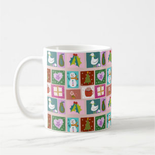 Mug Motif Patchwork de Noël Mignon