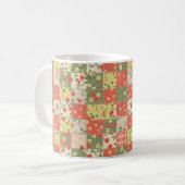Mug Motif Patchwork Floral de Ferme (Devant gauche)