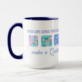 Mug Motif patchwork floral mignon dans des couleurs po (Gauche)