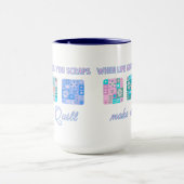 Mug Motif patchwork floral mignon dans des couleurs po (Centre)