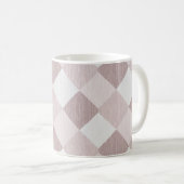 Mug Motif patchwork géométrique beige et gris oblique (Devant droit)