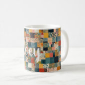 Mug Motif Patchwork Personnalisable (Devant droit)