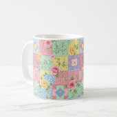 Mug Motif Patchwork Rose Romantique (Devant gauche)