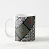 Mug Motif patchwork rustique Gris Olive (Gauche)