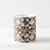 Mug motif patchwork transparent avec fleurs (Centre)