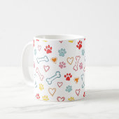 Mug Motif Pâtes et Coeurs (Devant gauche)
