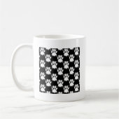 Mug Motif Paw Chien Blanc Avec Paint Splatter (Gauche)