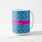 Mug Motif Peacock et Magenta Paisley (Devant droit)