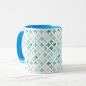 Mug Motif peint à la main de turquoise (Devant gauche)