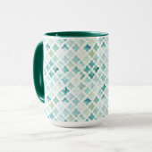 Mug Motif peint à la main de turquoise (Devant gauche)