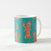 Mug Motif peint à la main pour langouste de homard (Devant droit)