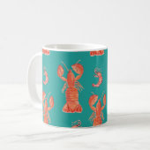Mug Motif peint à la main pour langouste de homard (Devant gauche)