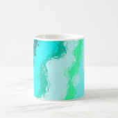Mug Motif peint expressif bleu sarcelle vert (Centre)