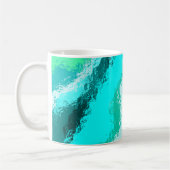 Mug Motif peint expressif bleu sarcelle vert (Gauche)